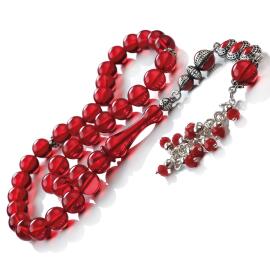 Red Amber Litvanya Yakutu Damla Kehribar Tesbih - 4