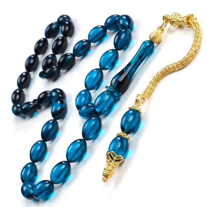 Renk Süzmesi Gold Püskül Sıkma Kehribar - Tesbihcibaba