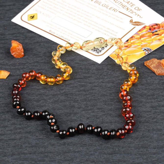 Renk Süzmesi Orijinal Sertifikalı Bebek Diş Kolyesi - Tesbihcibaba