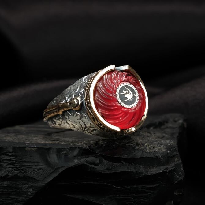 Sadak Türk Yayı Model Gümüş Yüzük - Tesbihcibaba