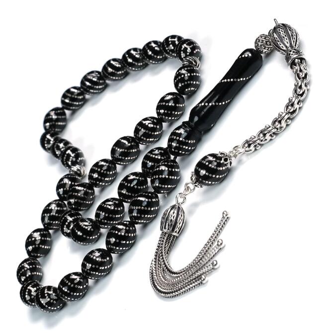 Sade İşleme Zarif Erzurum Oltu Taşı Tesbih - Tesbihcibaba