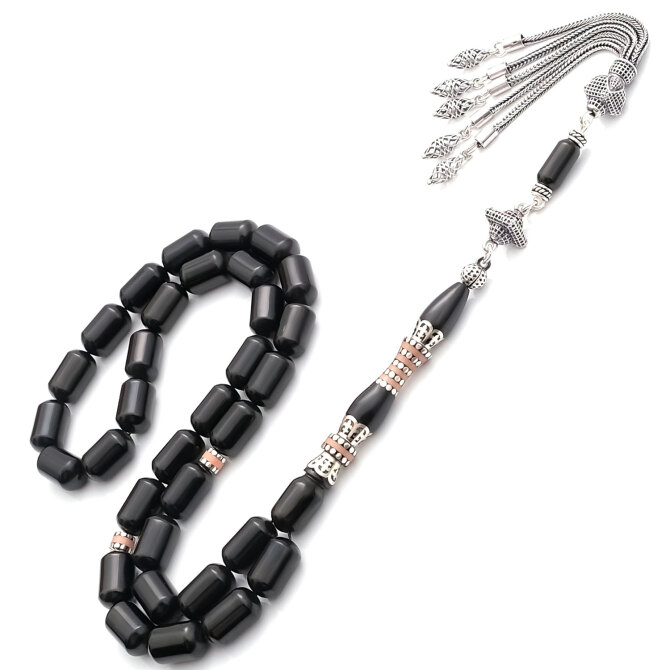 Sade Şık Ve Zarif Nakkaş İmame Erzurum Oltu Taşı Tesbih - Tesbihcibaba