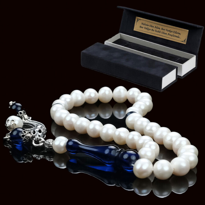 Safir Kehribar Tasarım İnci Tesbih - Tesbihcibaba