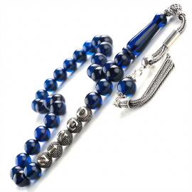 Sapphire Azure İsmine Özel Taneli Damla Kehribar Tesbih - 2