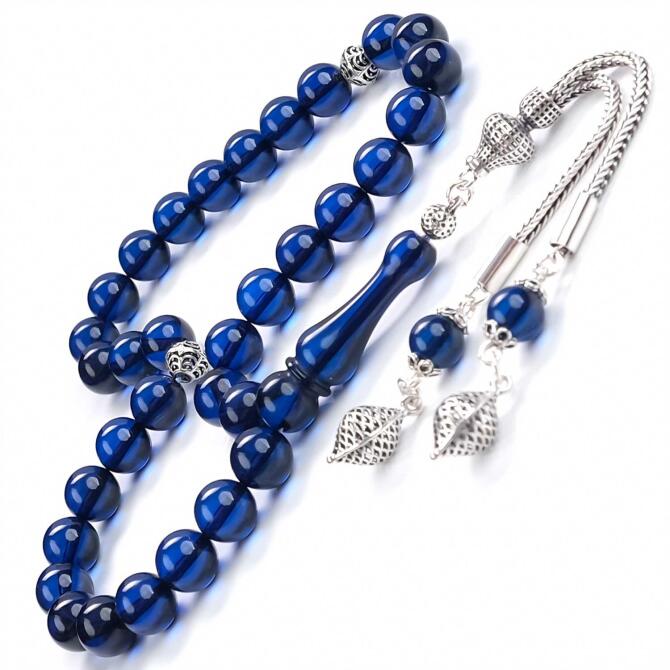 Sapphire Azure Saf Safir Damla Kehribar Tesbih - Tesbihcibaba