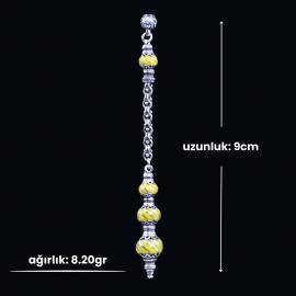 Sarı Mineli Şems Model Tesbih Püskülü - 2