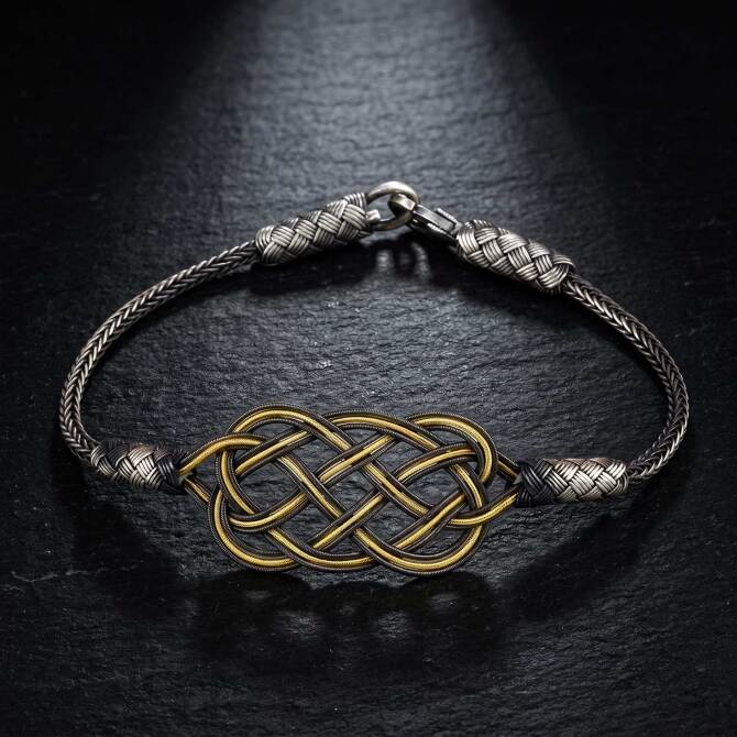 Yellow Şems Woven Kazaziye Bracelet