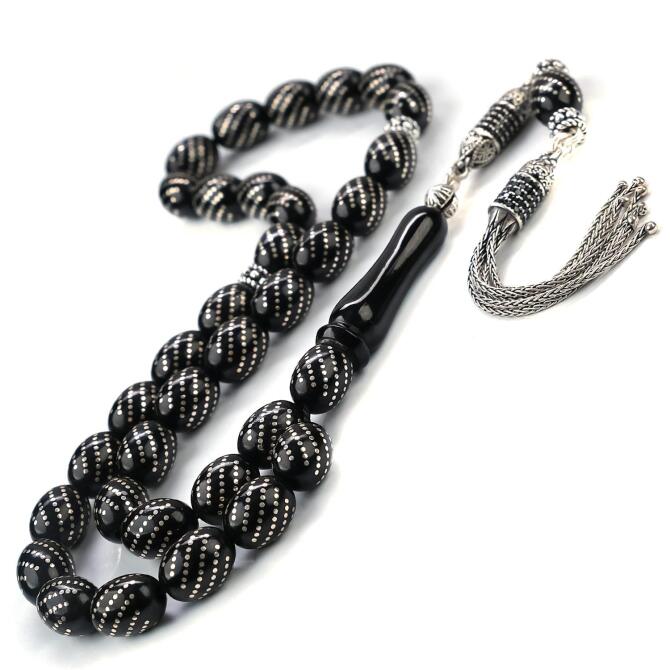 Sarmal Nokta İşleme Erzurum Oltu Taşı Tesbih - Tesbihcibaba