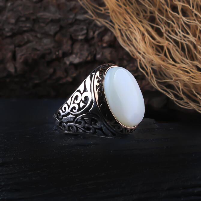 Sedefkar Special Yapım Men's Silver Ring