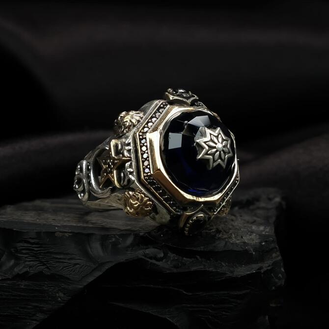 Şehzade Model Sancak Gümüş Yüzük - Tesbihcibaba