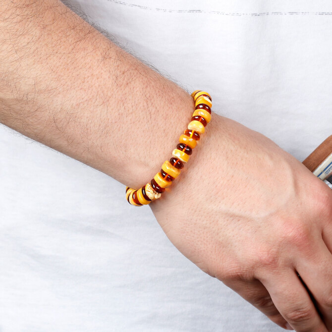 Çift Renk Has Kehribar Bileklik - Tesbihcibaba