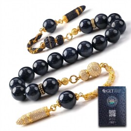 Sertifikalı Orjinal Safir Zaza Tesbih - 2