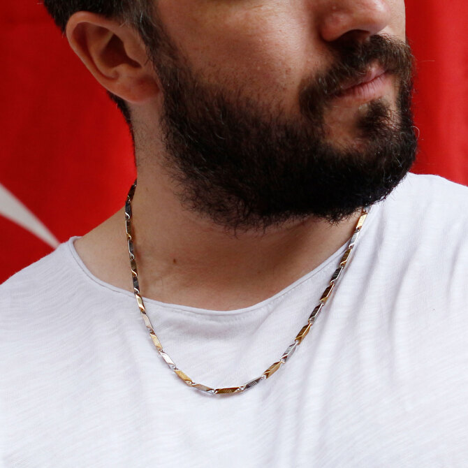 Sezonun Trendi 316L Çelik Paslanmaz Erkek Kolye - Tesbihcibaba