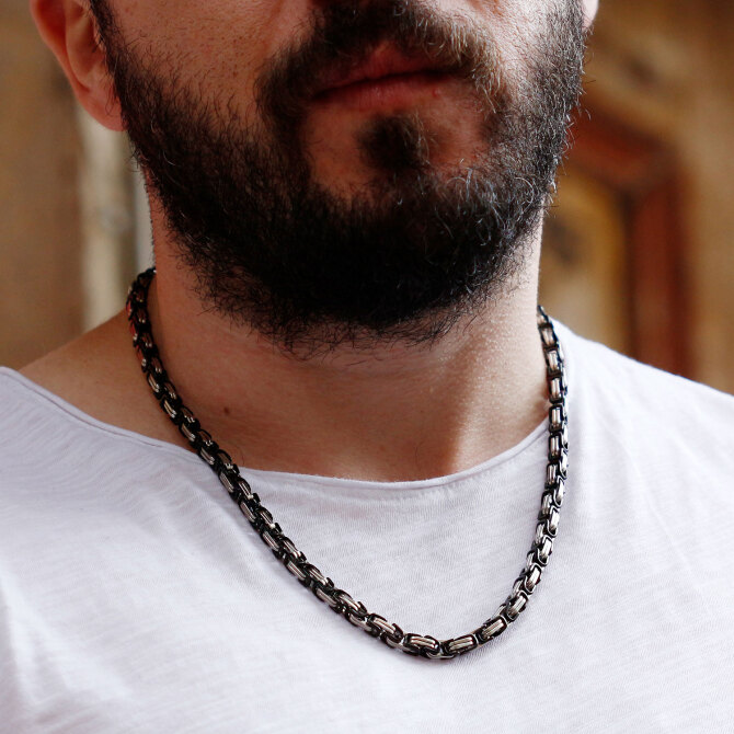 Sezonun Trendi 316L Kral Çelik Kolye - Tesbihcibaba