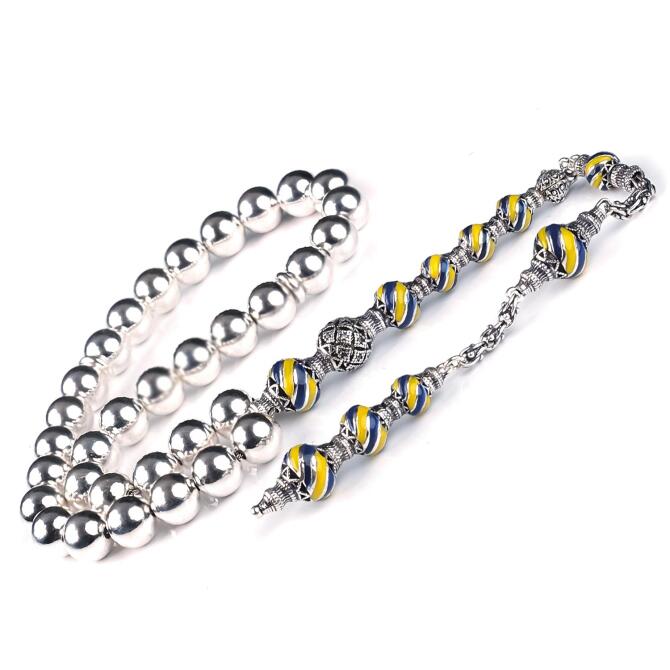 Simge Model Misket Kesim Gümüş Tesbih - Tesbihcibaba