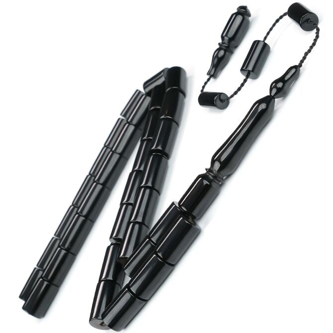 Siyah Altın - İri Boy Kesme Sade Oltu Taşı Tesbih - Tesbihcibaba