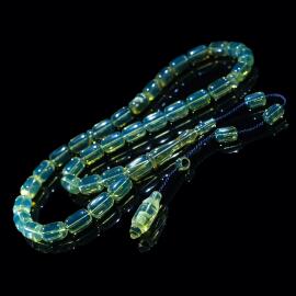 Sky Blue Eşsiz Eser Dominik Damla Kehribar Tesbih - 2