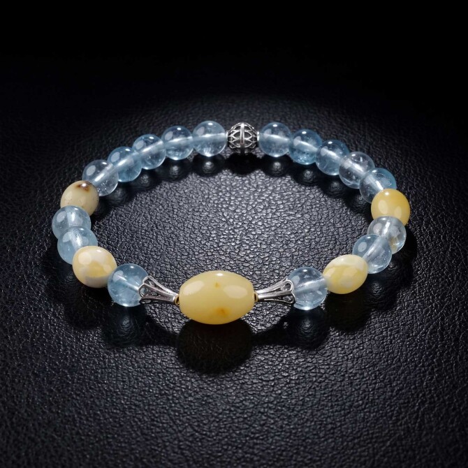 Soft Damla Tasarım Blue Topaz Bileklik - Tesbihcibaba