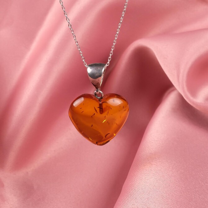 Sonsuz Love-Özel Yapım Drop Amber Women's Necklace