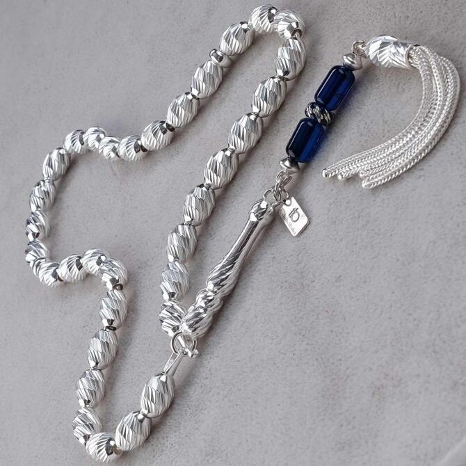 Spiral Tasarım Palmira 925 Ayar Gümüş Tesbih - Tesbihcibaba