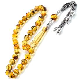 Su Damlası Bilek Boy Has Kehribar Tesbih - Tesbihcibaba