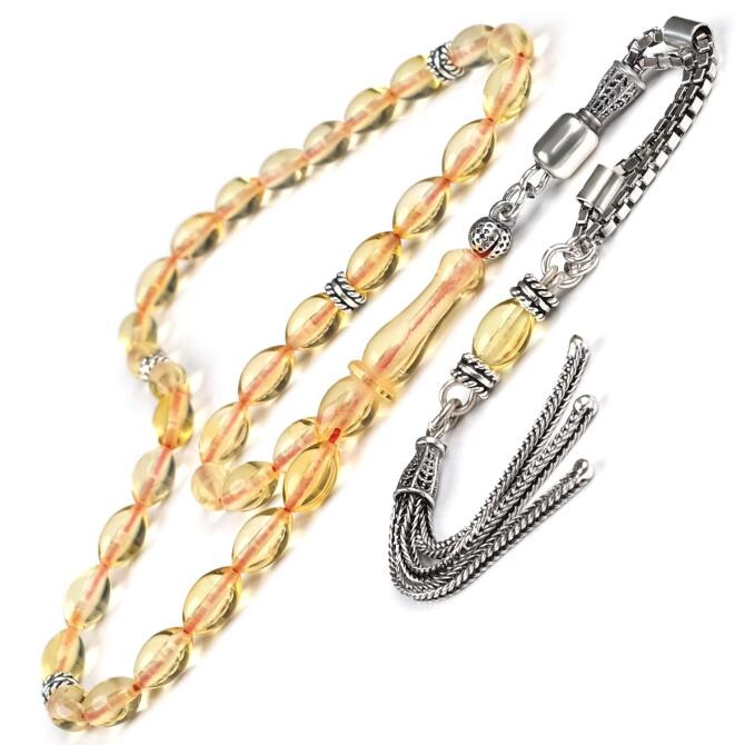 Su Damlası Cep Boy Has Kehribar Tesbih - Tesbihcibaba