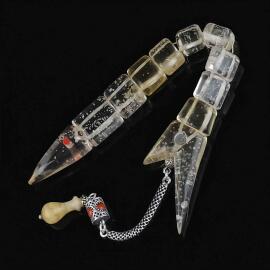 Su Damlası Eşsiz Eser Has Kehribar Balık Tesbih - 1