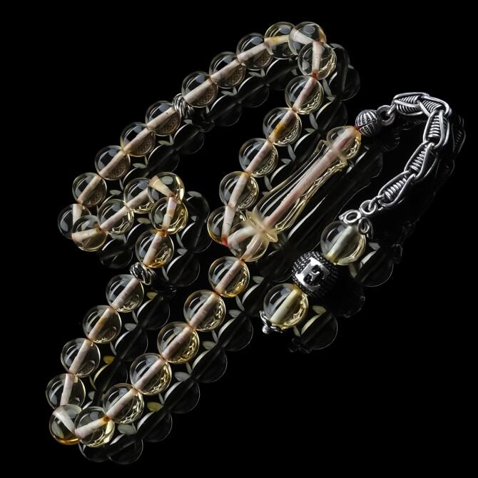 Su Damlası Kral Zincir El Boy Damla Kehribar Tesbih - Tesbihcibaba