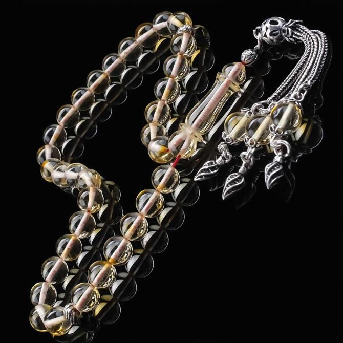 Su Damlası Misket Mini Boy Sertifikalı Has Kehribar Tesbih - Tesbihcibaba