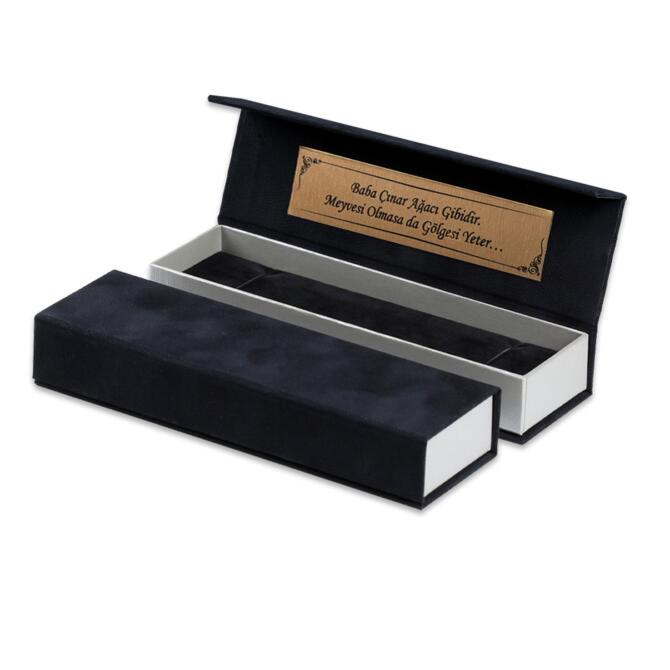Süet Kaplama Kişiye Özel Tesbih Kutusu - Tesbihcibaba