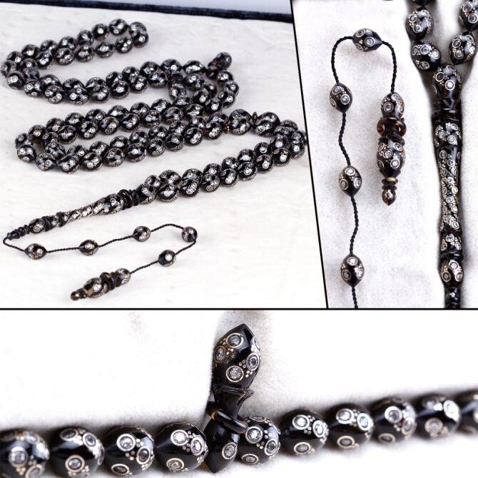 Swarovski Kakmalı Koleksiyonluk Bağa Tesbih - Tesbihcibaba