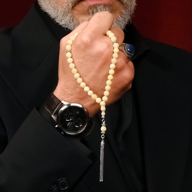 Tamamen Doğal Yapısıyla Milky Damla Kehribar Tesbih - Tesbihcibaba