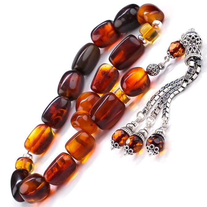 Tamamen Doğal Yapsıyla Baltık Damla Kehribar Tesbih - Tesbihcibaba