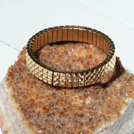 Tarzını Yansıt-Saat Kordonu Model Gold Çelik Bileklik - 3