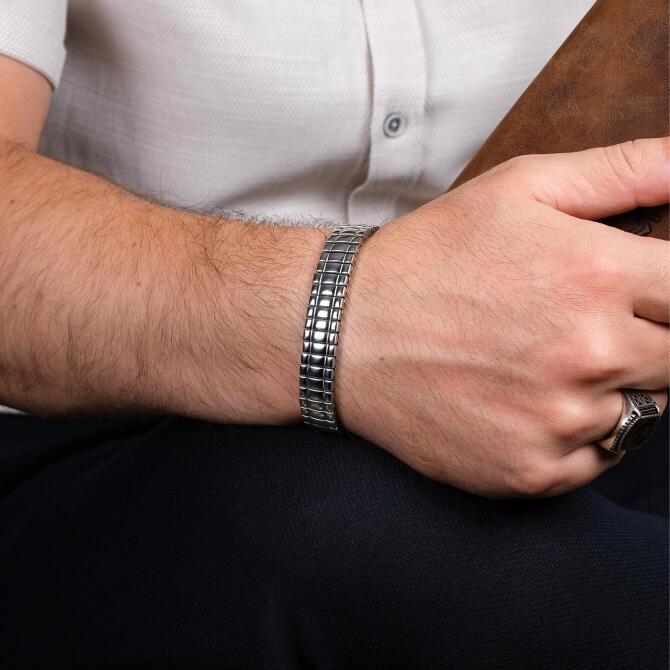 Tarzını Yansıt-Saat Kordonu Model Silver Çelik Bileklik - Tesbihcibaba