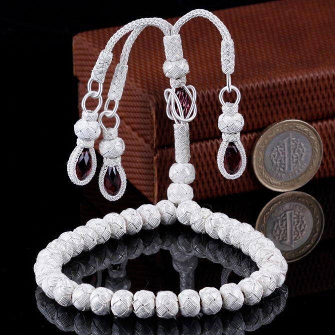 Taşlı Tasarım El Örmesi Kazaziye Tesbih - Tesbihcibaba