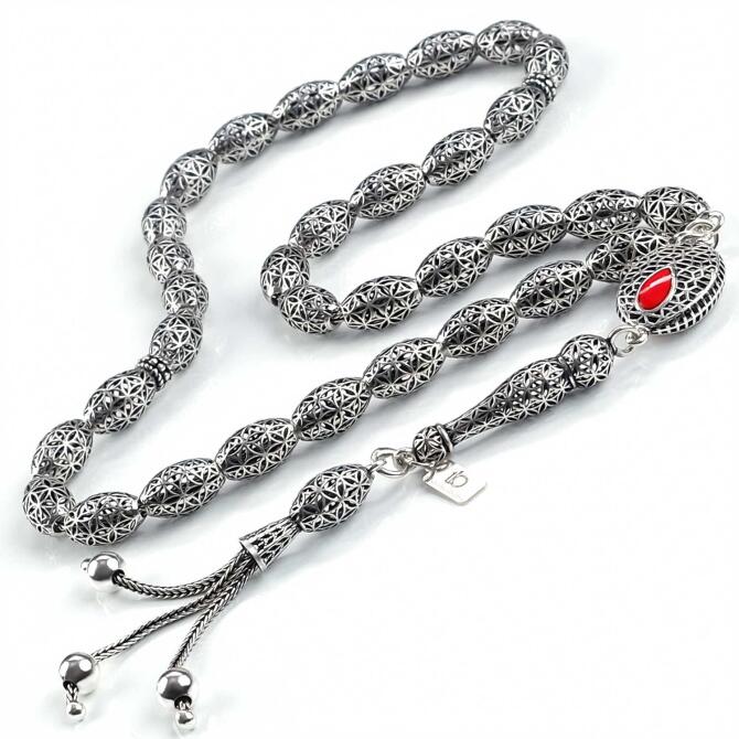 Telkari Prizma Model 925 Ayar Gümüş Tesbih - Tesbihcibaba