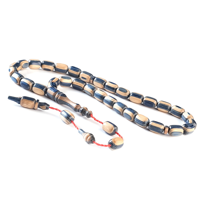 Baba Atölyeden Kafur Ağacı Naturel Blue Tesbih - Tesbihcibaba