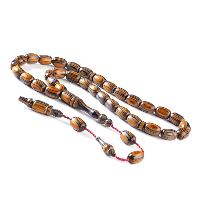 Baba Atölyeden Kafur Ağacı Taba Yeşil Mix Tesbih - Tesbihcibaba