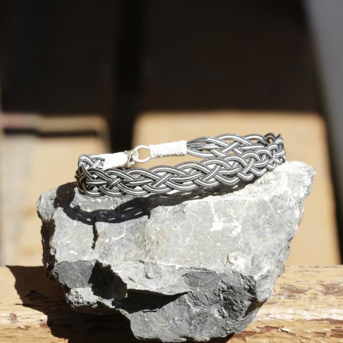 Trabzon İşi El Örmesi Gümüş Bileklik - Tesbihcibaba