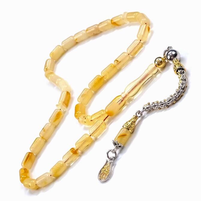 Tiger El Boy Damla Kehribar Tesbih - Tesbihcibaba