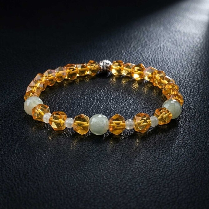 Topaz Tasarım Damla Kehribar Bileklik - Tesbihcibaba