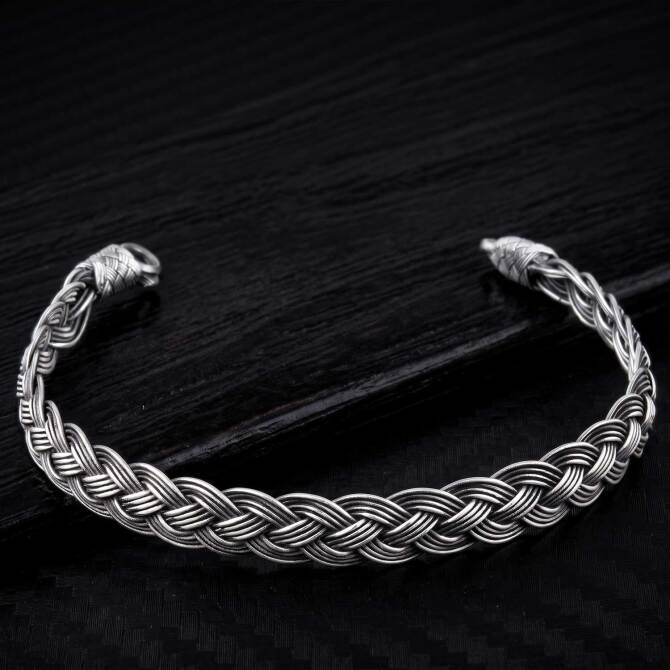 Trabzon Kazaziye Woven 1000 K Silver Kazaz Bracelet