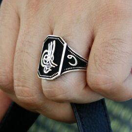 Tuğra Tasarım 925 Ayar Gümüş Yüzük - 2