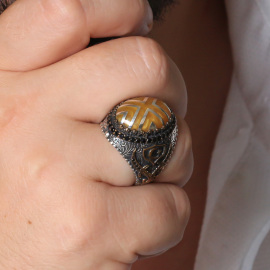 Ulubey Hakan Model Taşlı Gümüş Yüzük - 2