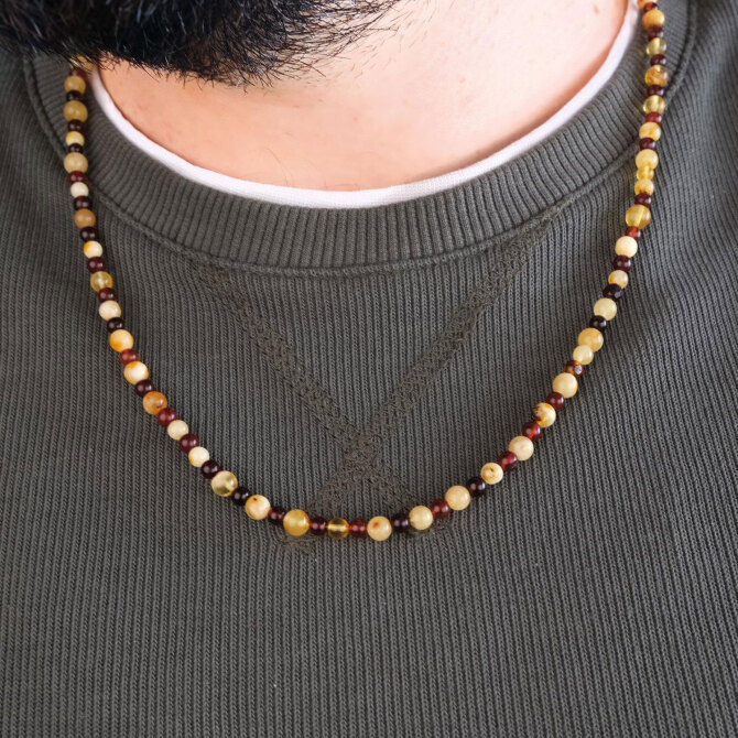 Unisex Damla Kehribar Kolye - Tesbihcibaba