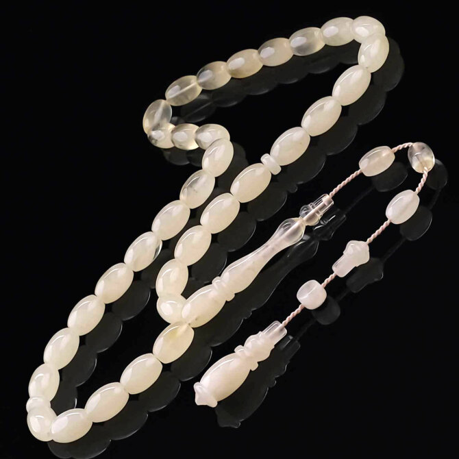 Usta İşi Bedem Model Damla Kehribar Tesbih - Tesbihcibaba