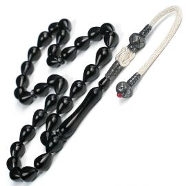 Usta İşi Kazaz Gözyaşı Kesim Erzurum Oltu Taşı Tesbih - Tesbihcibaba