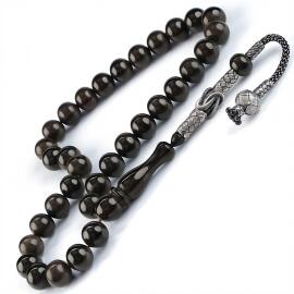 Usta İşi Kazaz Kahverengi Oltu Taşı Tesbih - Tesbihcibaba