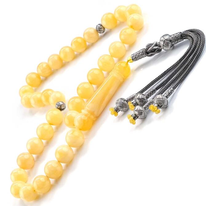 Usta İşi Kazaz Kaliningrad Damla Kehribar Tesbih - Tesbihcibaba